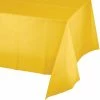 Creative Converting School Bus Yellow Tablecover Plastic 54" X 108" Solid Color Tableware