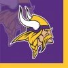 Creative Converting NFL And Football Party Supplies Minnesota Vikings Beverage Napkins, 16 Ct