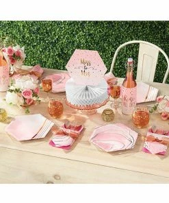 Creative Converting Themed Tableware Rose' All Day Banquet Plate, Shaped, Foil, 8 Ct