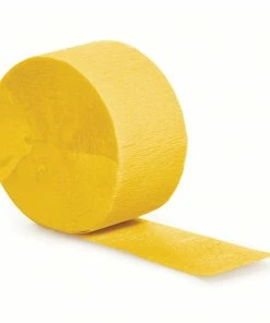 Creative Converting Solid Color Tableware School Bus Yellow Crepe Streamers 81'