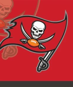 Creative Converting NFL And Football Party Supplies Tampa Bay Buccaneers Beverage Napkins, 16 Ct