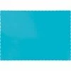 Creative Converting Bermuda Blue Placemats, 50 Ct Solid Color Tableware