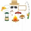 Creative Converting Camping Photo Booth Props, 10 Ct Kids Birthday Party Themes