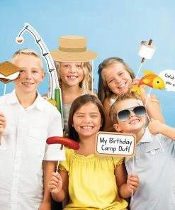 Creative Converting Camping Photo Booth Props, 10 Ct Kids Birthday Party Themes