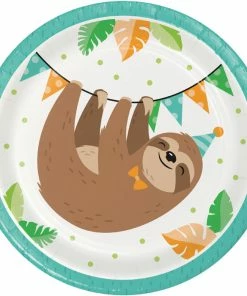 Creative Converting Sloth Party Dessert Plates, Pack Of 8 Kids Birthday Party Themes