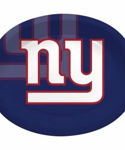 Creative Converting New York Giants Oval Platter 10" X 12", 8 Ct NFL And Football Party Supplies