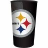 Creative Converting NFL And Football Party Supplies Pittsburgh Steelers Plastic Cup, 22 Oz
