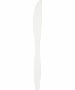 Creative Converting White Premium Plastic Knives, 24 Ct Solid Color Tableware