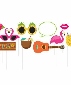 Creative Converting Luau Photo Booth Props, 10 Ct