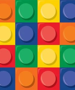 Creative Converting Kids Birthday Party Themes Block Party Napkins, 16 Ct