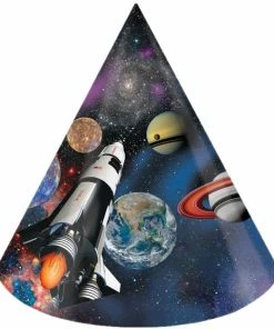 Creative Converting Space Blast Party Hats, 8 Ct Kids Birthday Party Themes