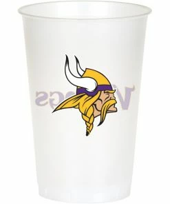 Creative Converting NFL And Football Party Supplies Minnesota Vikings Plastic Cup, 20Oz, 8 Ct