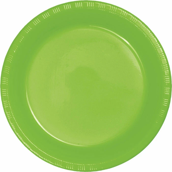 Creative Converting Fresh Lime Green Plastic Dessert Plates, 20 Ct Solid Color Tableware