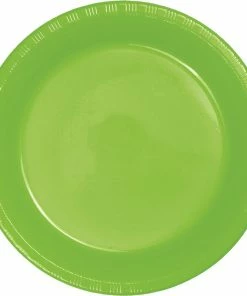 Creative Converting Fresh Lime Green Plastic Banquet Plates, 20 Ct Solid Color Tableware