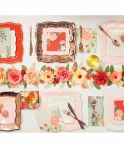 Creative Converting Spring And Floral Themed Decorations Modern Floral Luncheon Napkin, 3 Ply, 16 Ct