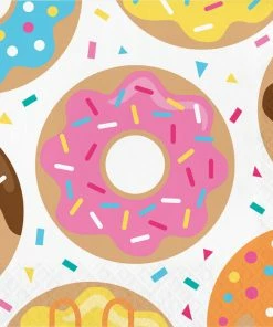 Creative Converting Kids Birthday Party Themes Donut Time Napkins, 16 Ct