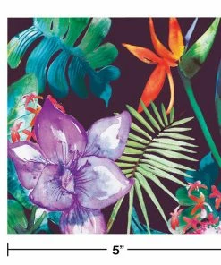 Creative Converting Bold Tropics Beverage Napkin, 3 Ply, 24 Ct Summer, BBQ And Picnic Themed Decorations