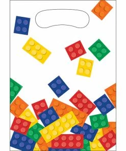 Creative Converting Kids Birthday Party Themes Block Party Favor Bags, 8 Ct