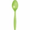 Creative Converting Fresh Lime Green Plastic Spoons, 50 Ct