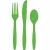 Creative Converting Fresh Lime Green Assorted Cutlery, 18 Ct Solid Color Tableware