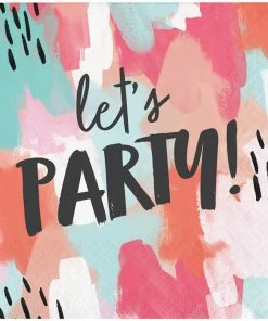 Creative Converting Brush Stroke Beverage Napkin, 3 Ply, 24 Ct Themed Tableware