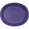 Creative Converting Purple Oval Platter 10" X 12", 8 Ct Solid Color Tableware