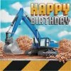 Creative Converting Big Dig Construction Napkins, 16 Ct Kids Birthday Party Themes