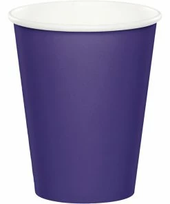Creative Converting Purple Hot/Cold Paper Paper Cups 9 Oz., 8 Ct Solid Color Tableware