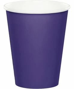 Creative Converting Purple Hot/Cold Paper Paper Cups 9 Oz., 24 Ct Solid Color Tableware