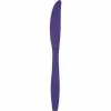 Creative Converting Purple Plastic Knives, 24 Ct Solid Color Tableware