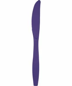 Creative Converting Purple Plastic Knives, 24 Ct Solid Color Tableware