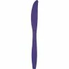Creative Converting Purple Plastic Knives, 50 Ct Solid Color Tableware