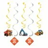 Creative Converting Kids Birthday Party Themes Big Dig Construction Dizzy Danglers, 5 Ct