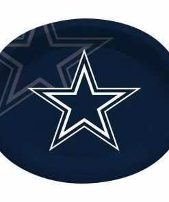 Creative Converting Dallas Cowboys Oval Platter 10" X 12", 8 Ct