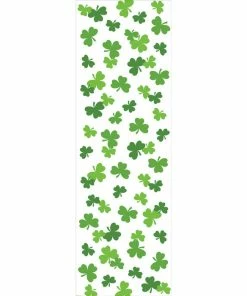 Creative Converting St. Patrick's Day Party Decorations Shamrock Plastic Table Cover