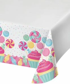 Creative Converting Candy Bouquet Plastic Tablecover 48" X 88" Kids Birthday Party Themes