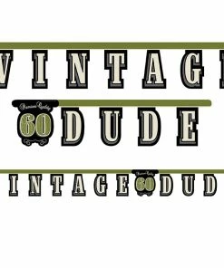 Creative Converting Vintage Dude 60th Birthday Banner Adult Birthday Party Themes