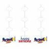 Creative Converting Toy Airplane Hanging Decorations, 3 Ct Kids Birthday Party Themes