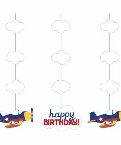 Creative Converting Toy Airplane Hanging Decorations, 3 Ct Kids Birthday Party Themes