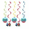 Creative Converting All Aboard Train Dizzy Danglers, 5 Ct 1st Birthday Party Themes