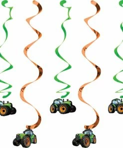 Creative Converting Tractor Time Dizzy Danglers, 5 Ct Kids Birthday Party Themes