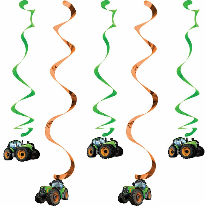 Creative Converting Tractor Time Dizzy Danglers, 5 Ct Kids Birthday Party Themes