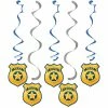 Creative Converting Kids Birthday Party Themes Police Party Dizzy Danglers, 5 Ct