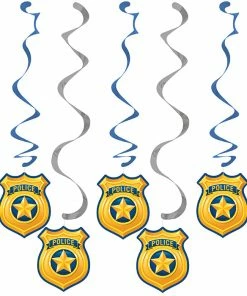 Creative Converting Kids Birthday Party Themes Police Party Dizzy Danglers, 5 Ct