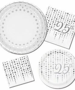 Creative Converting Sparkle And Shine Silver Napkins, 16 Ct Anniversary Decorations
