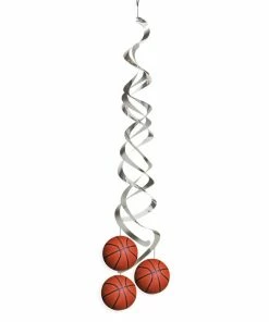 Creative Converting Basketball Party Decorations Basketball Deluxe Danglers, 2 Ct