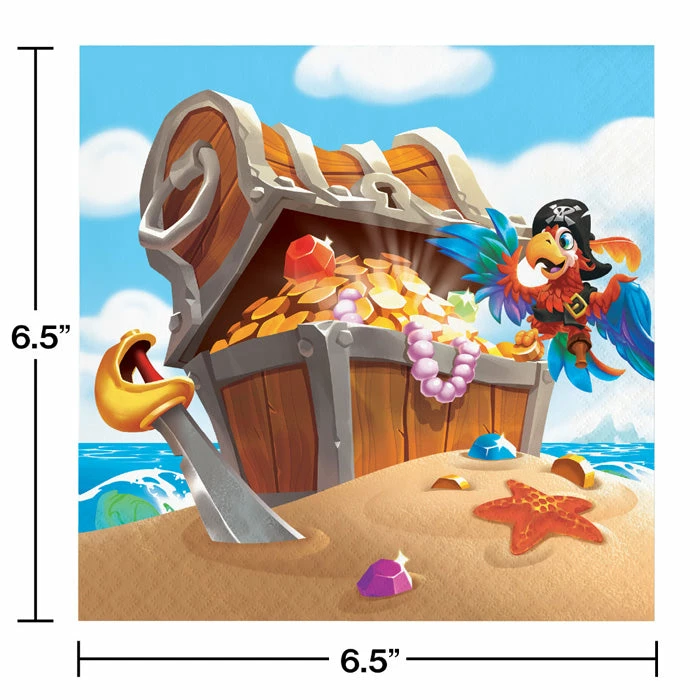 Creative Converting Pirate Treasure Napkins, 16 Ct Kids Birthday Party Themes