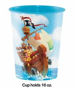 Creative Converting Pirate Treasure Plastic Keepsake Cup 16 Oz.