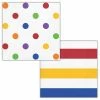 Creative Converting Themed Tableware Dots & Stripes Beverage Napkins, 16 Ct