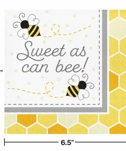 Creative Converting Bumblebee Baby Napkins, 16 Ct